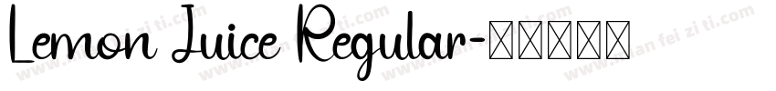 Lemon Juice Regular字体转换